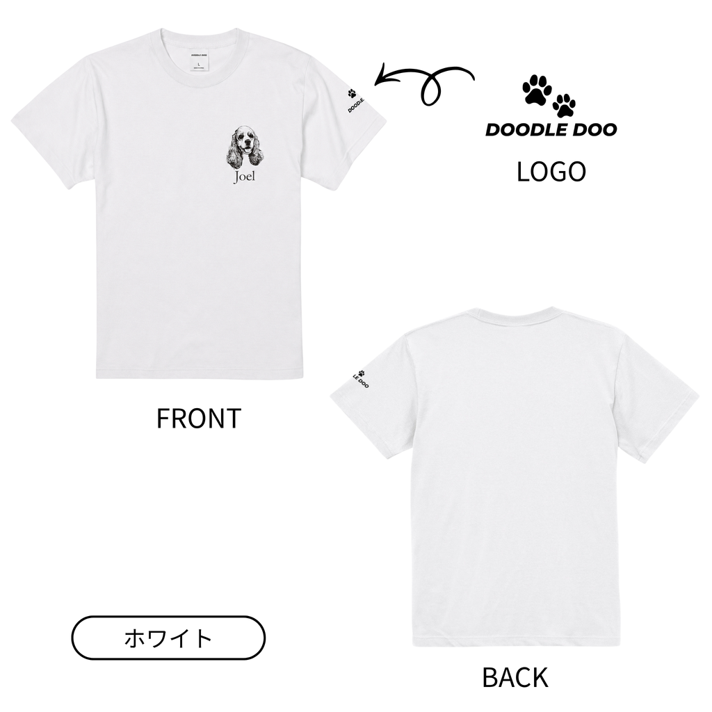 #推しはウチの子 Tシャツ(左胸フォト＆ネーム)