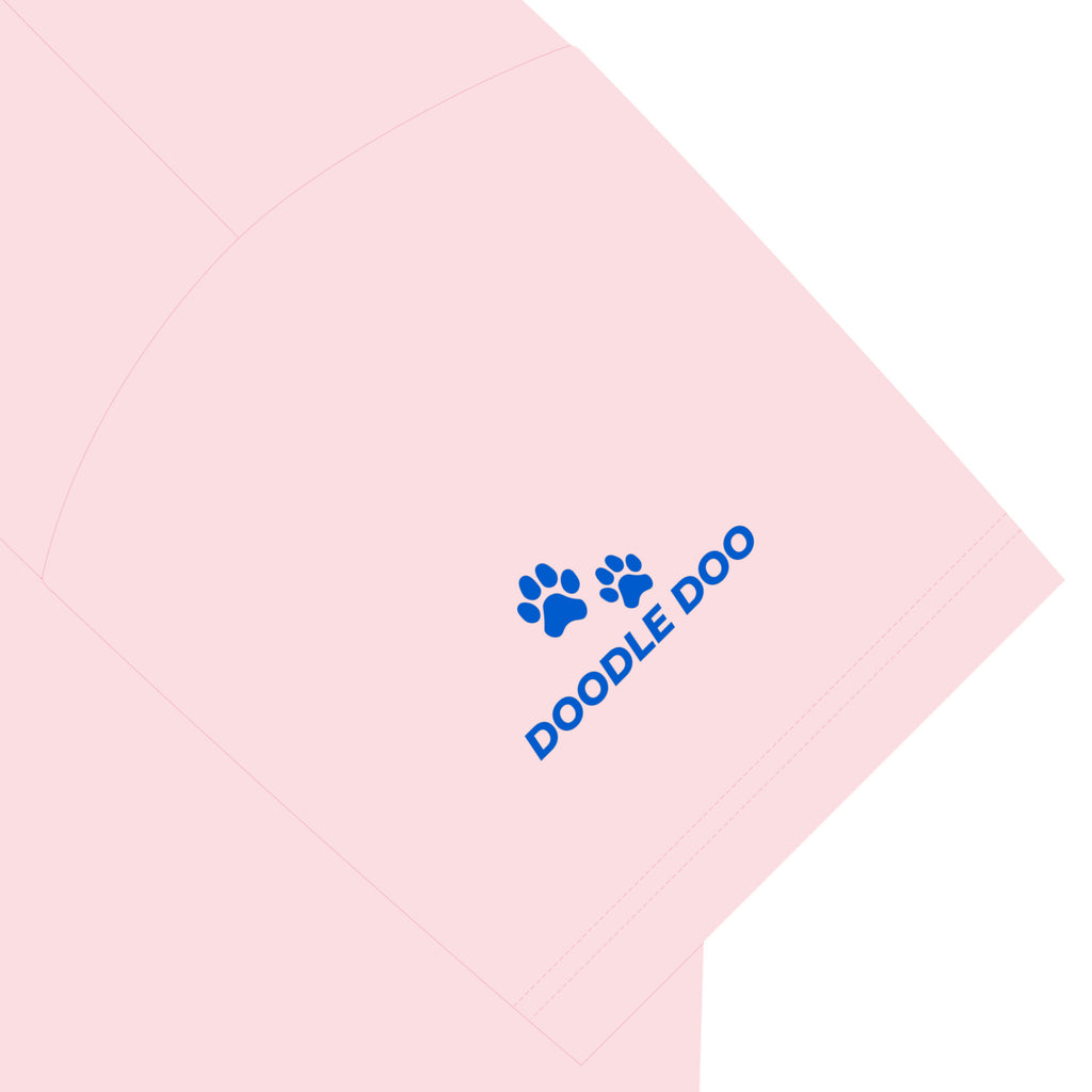 My dog is fast, but I'm not ドライTシャツ｜胸ロゴ＆バックプリント baby-pink image