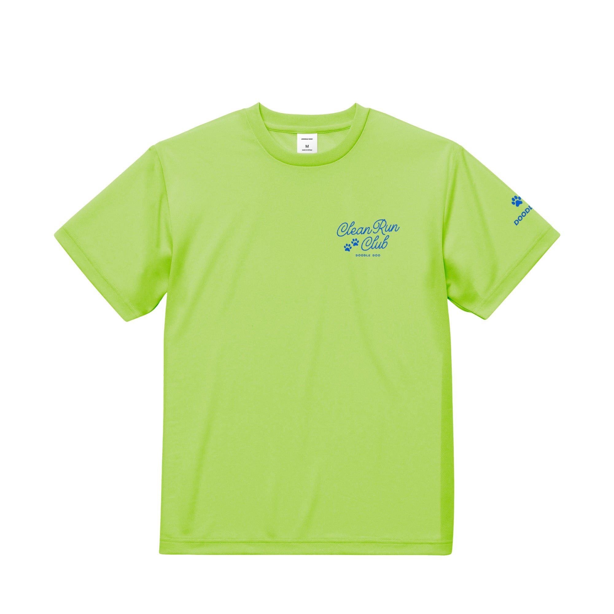 My dog is fast, but I'm not ドライTシャツ｜胸ロゴ＆バックプリント lime-green image