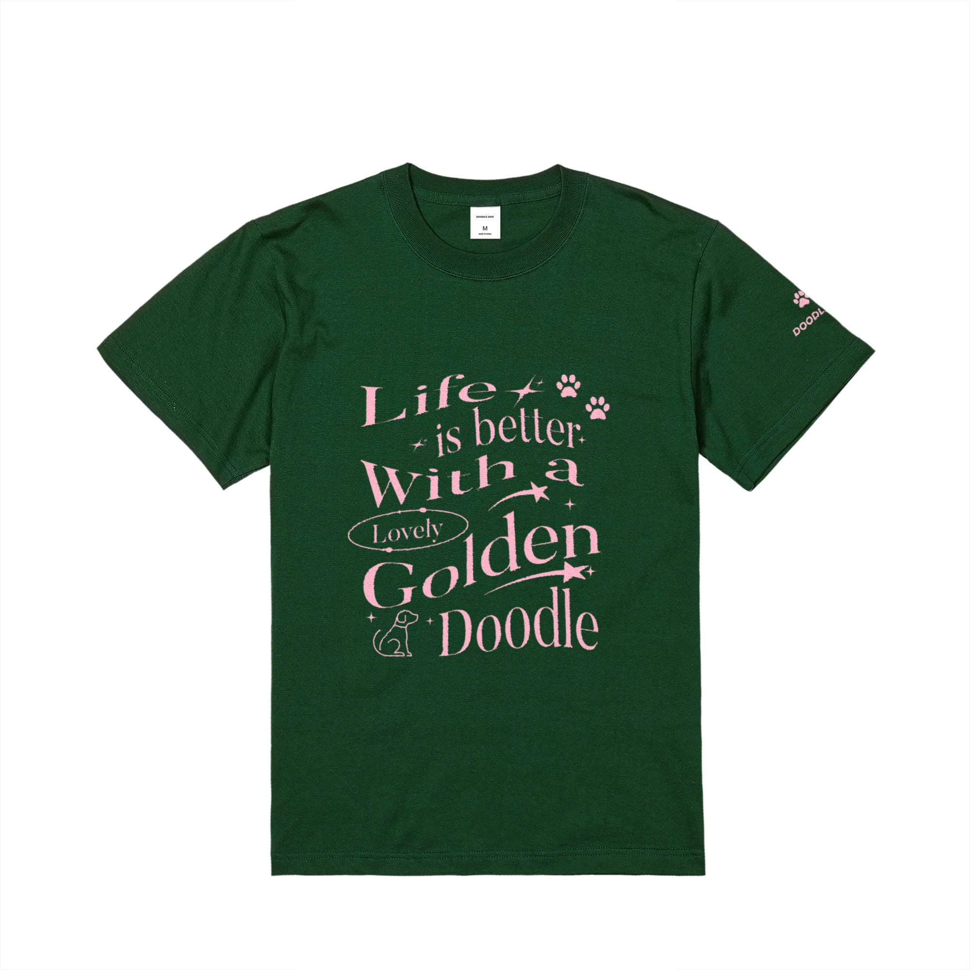 LIFE IS BETTER WITH A GOLDEN DOODLE｜グラフィックデザインT ivy-green image
