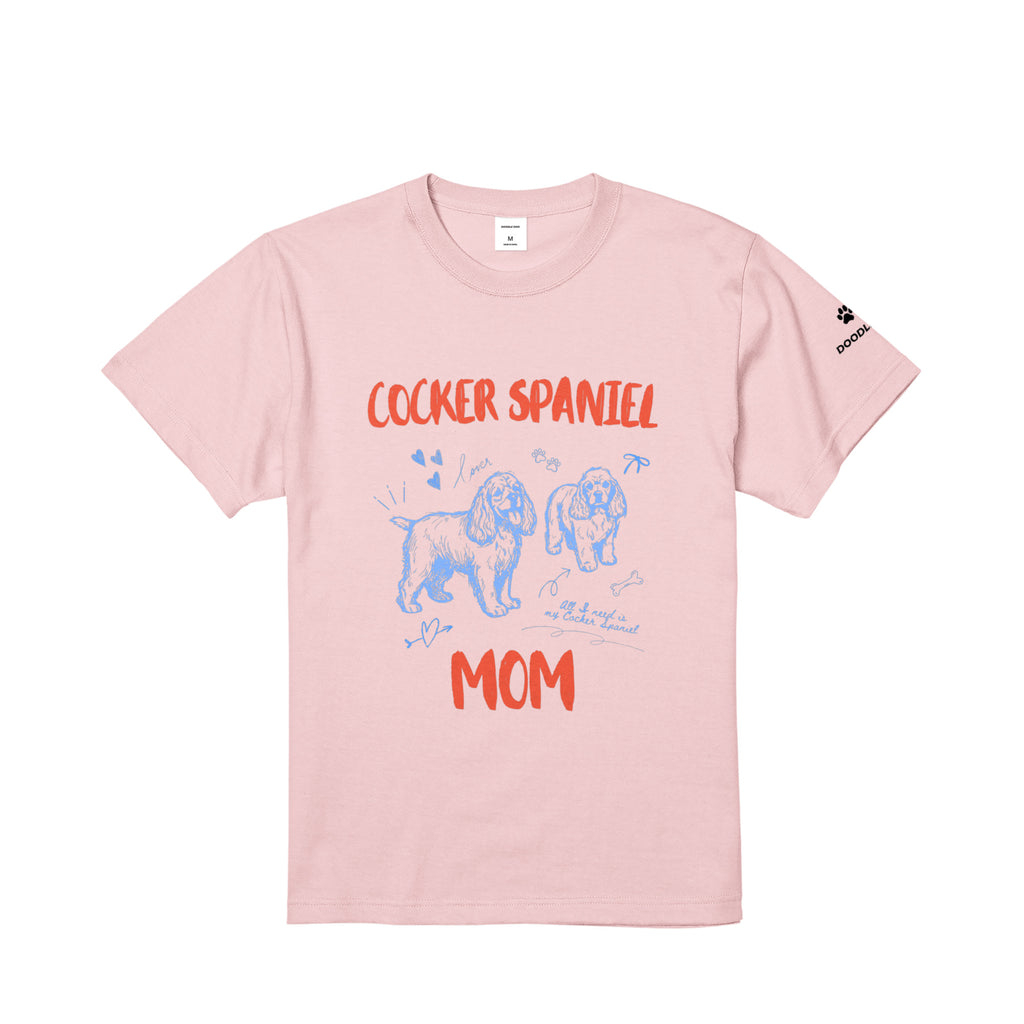 COCKER SPANIEL MOM｜コッカースパニエル マム グラフィックT baby-pink image