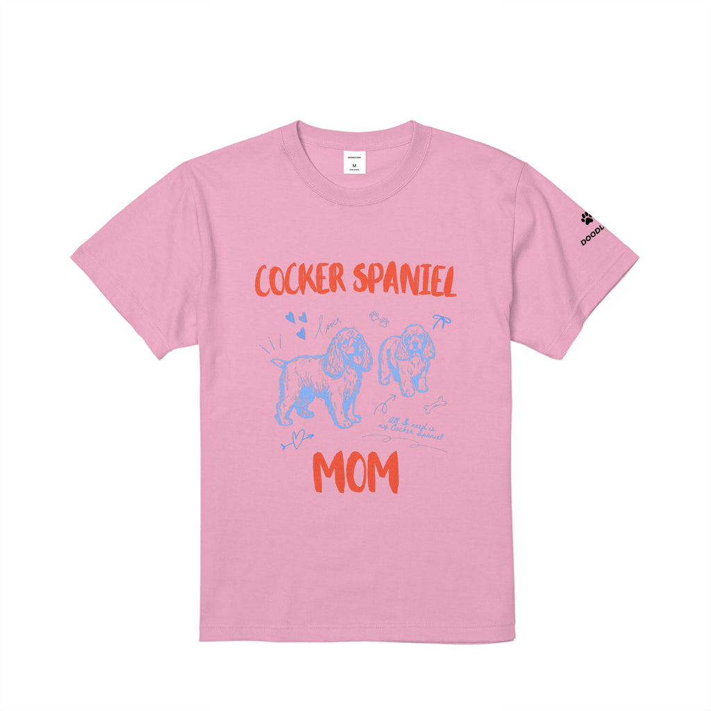 COCKER SPANIEL MOM｜コッカースパニエル マム グラフィックT pink image
