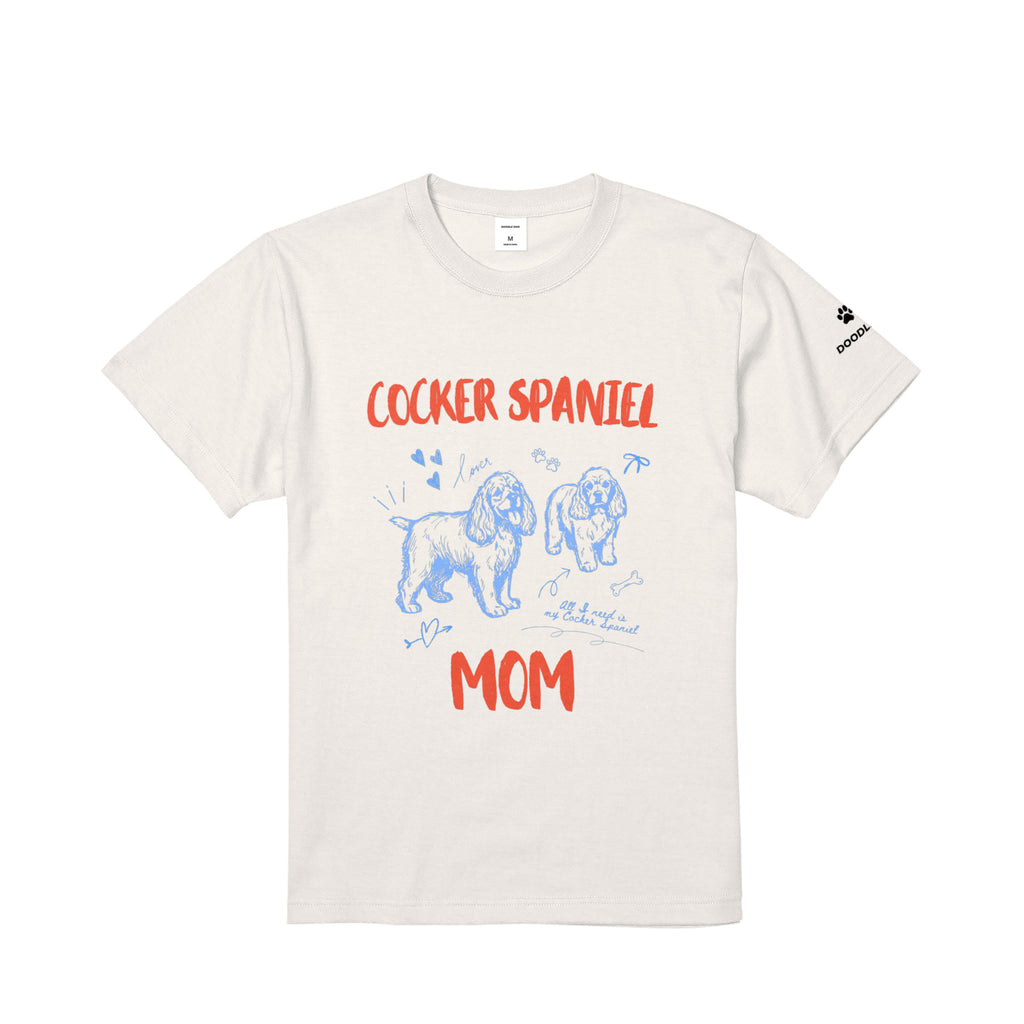 COCKER SPANIEL MOM｜コッカースパニエル マム グラフィックT vanilla-white image