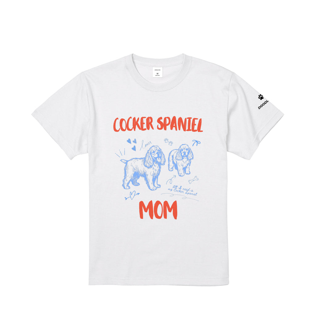 COCKER SPANIEL MOM｜コッカースパニエル マム グラフィックT white image