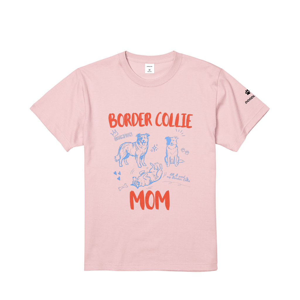 BORDER COLLIE MOM｜ボーダーコリー マム グラフィックT baby-pink image