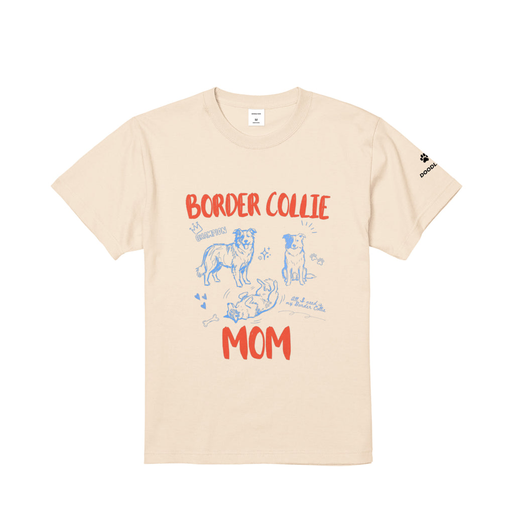 BORDER COLLIE MOM｜ボーダーコリー マム グラフィックT natural image