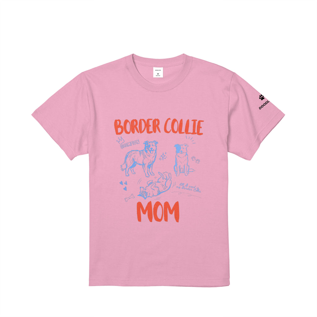 BORDER COLLIE MOM｜ボーダーコリー マム グラフィックT pink image