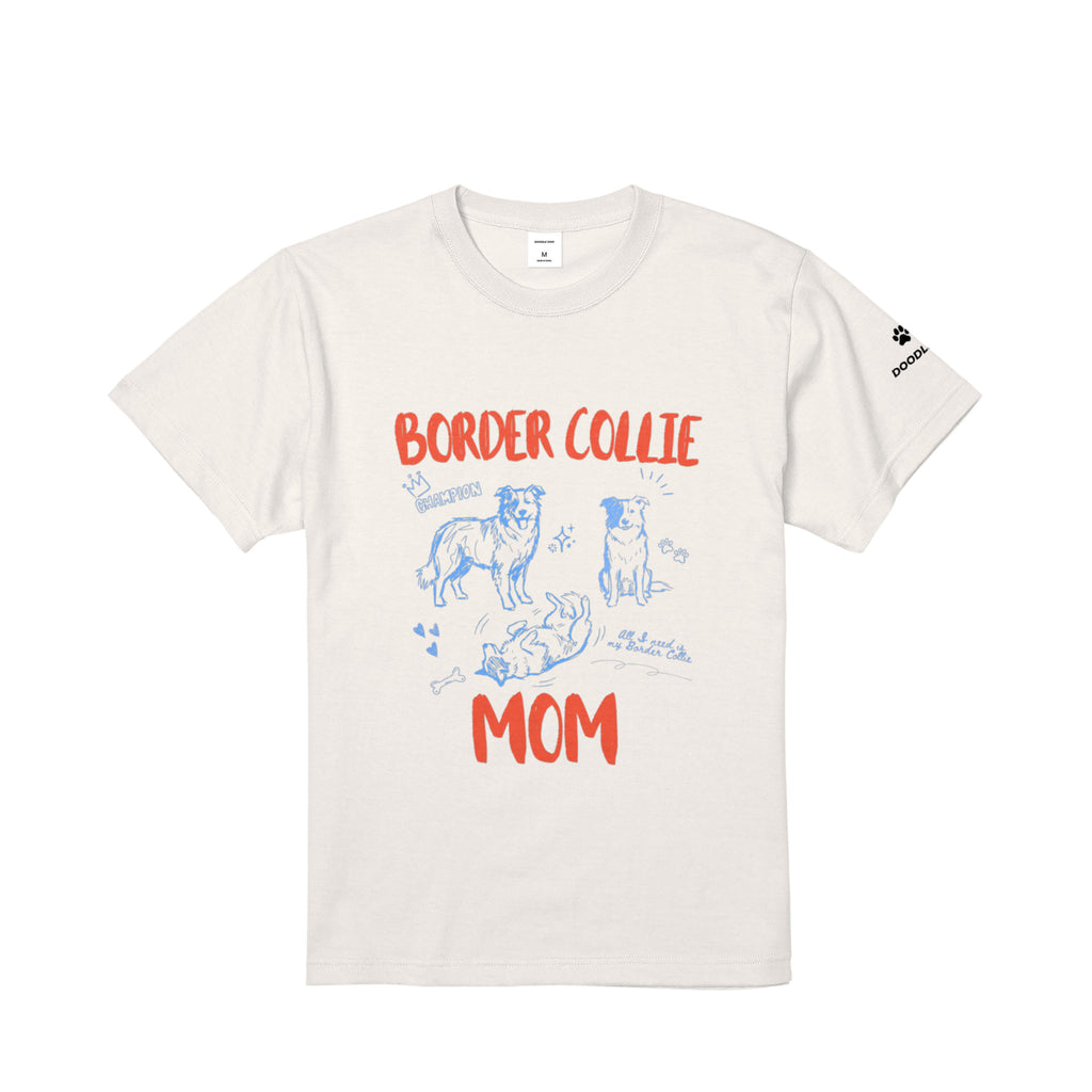 BORDER COLLIE MOM｜ボーダーコリー マム グラフィックT vanilla-white image