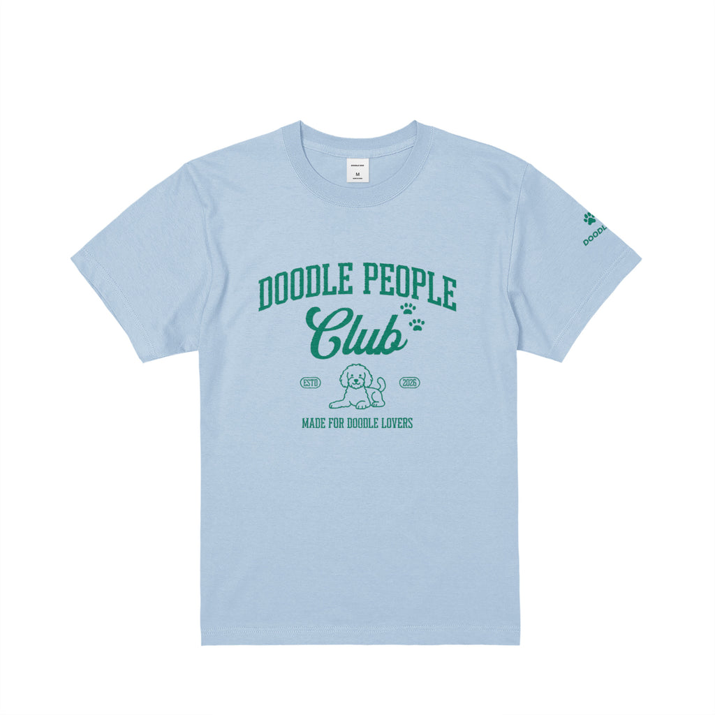 DOODLE PEOPLE CLUB Tシャツ｜ドゥードル好きに届け！ light-blue image