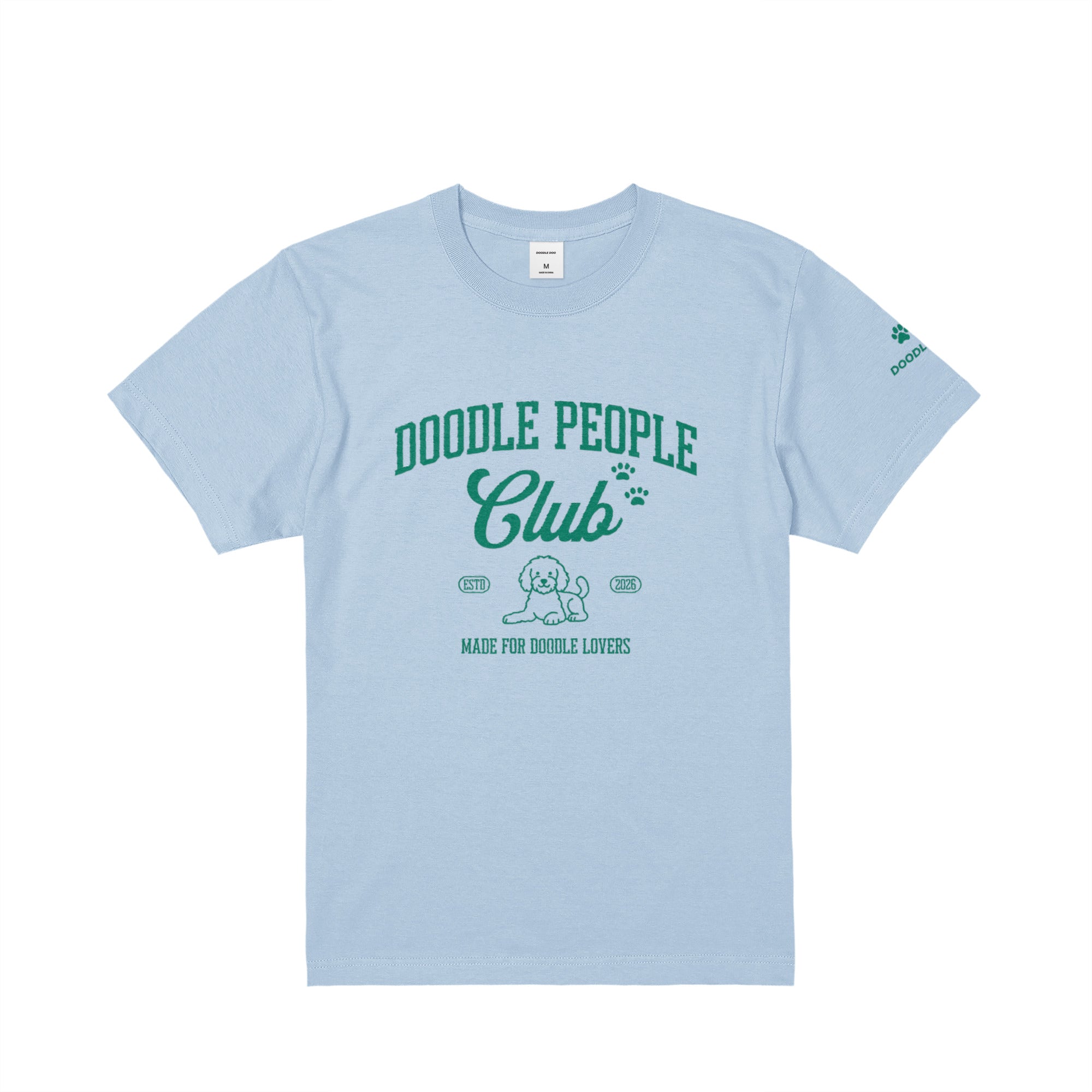 DOODLE PEOPLE CLUB Tシャツ｜ドゥードル好きに届け！ light-blue image