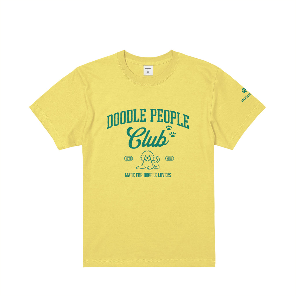 DOODLE PEOPLE CLUB Tシャツ｜ドゥードル好きに届け！ light-yellow image