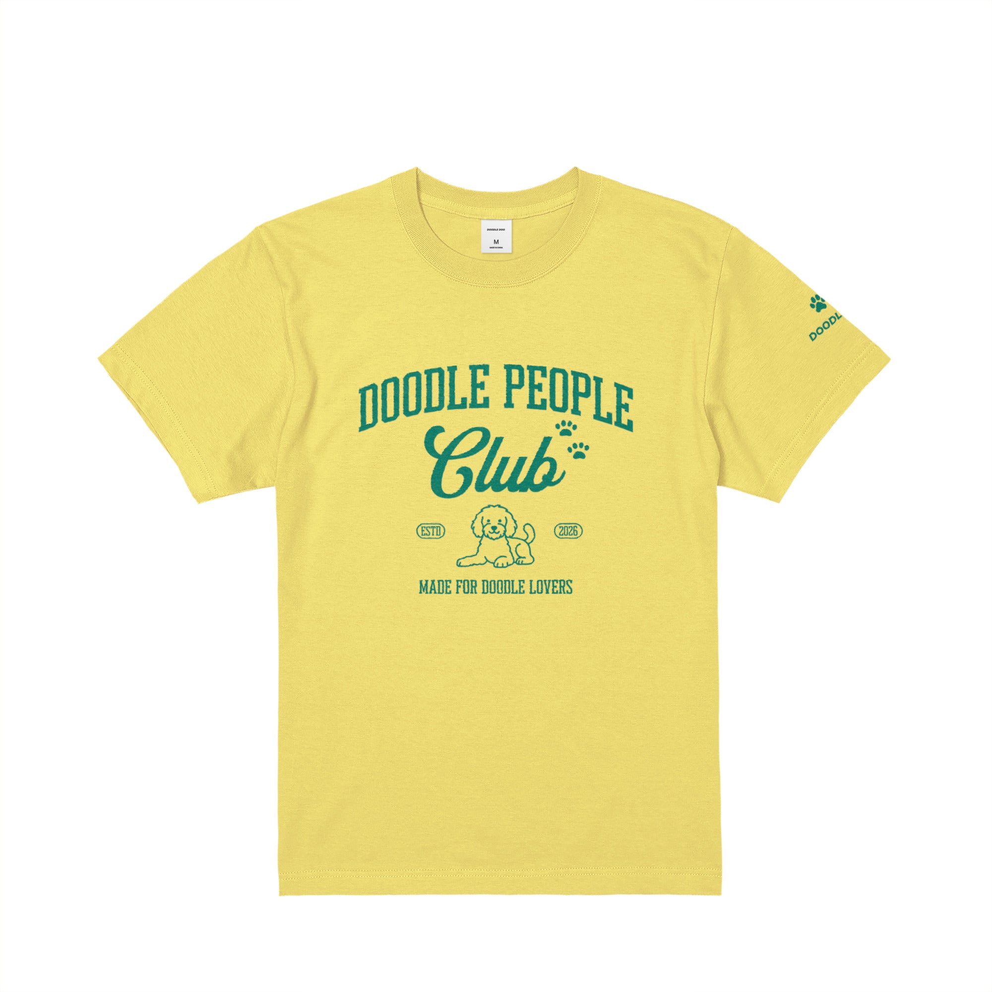 DOODLE PEOPLE CLUB Tシャツ｜ドゥードル好きに届け！ light-yellow image