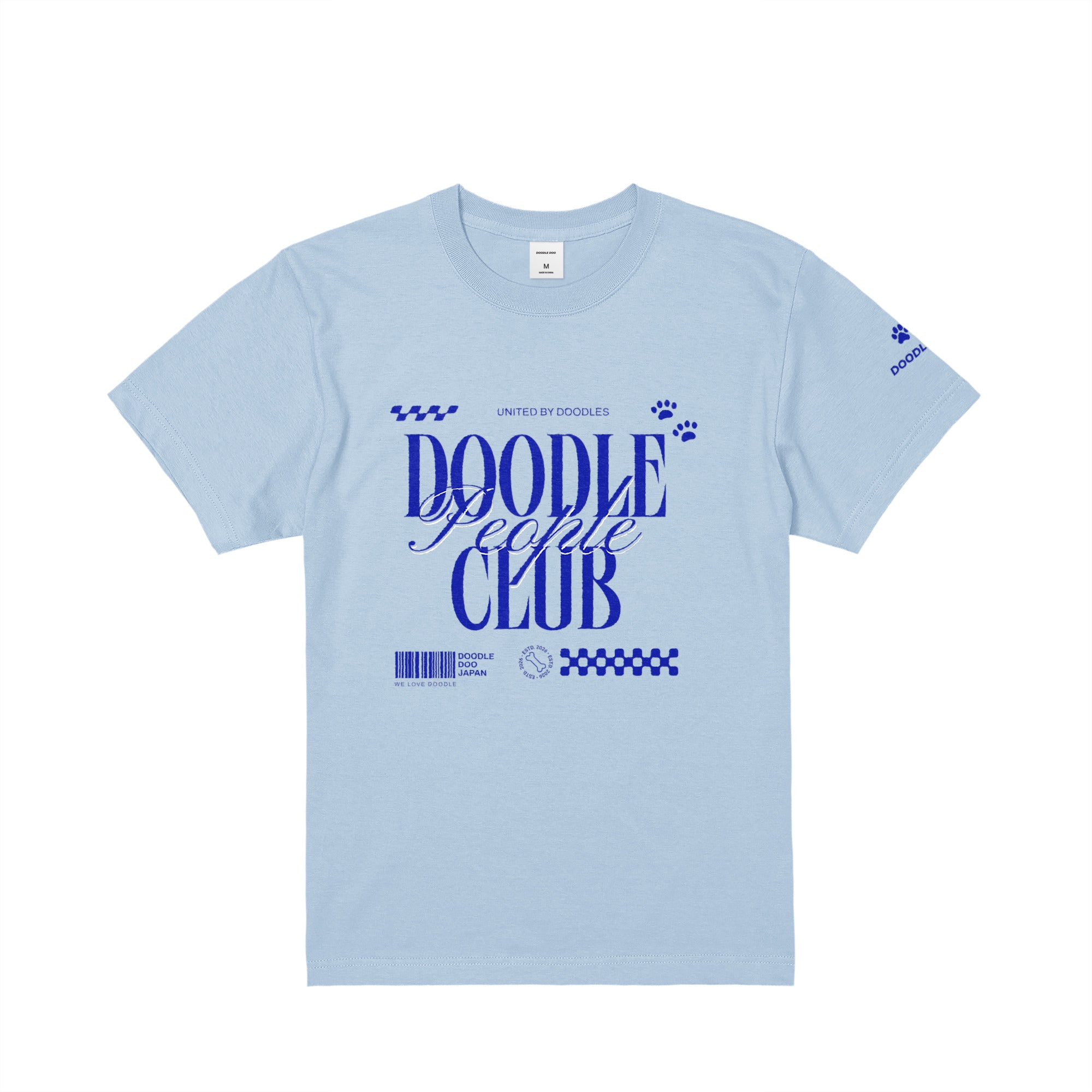 DOODLE PEOPLE CLUB｜UNITED BY DOODLES グラフィックデザインT light-blue image