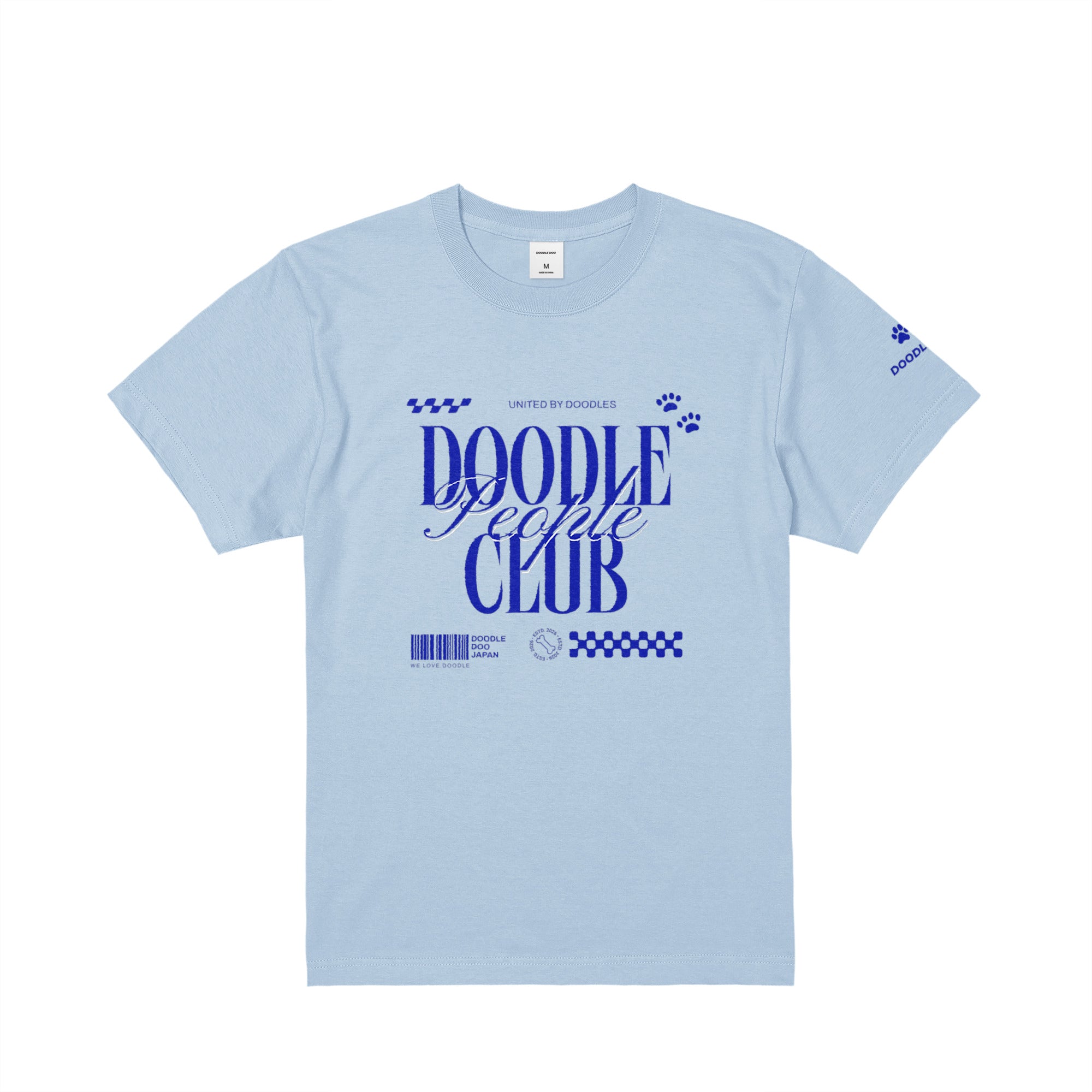 DOODLE PEOPLE CLUB｜UNITED BY DOODLES グラフィックデザインT light-blue image