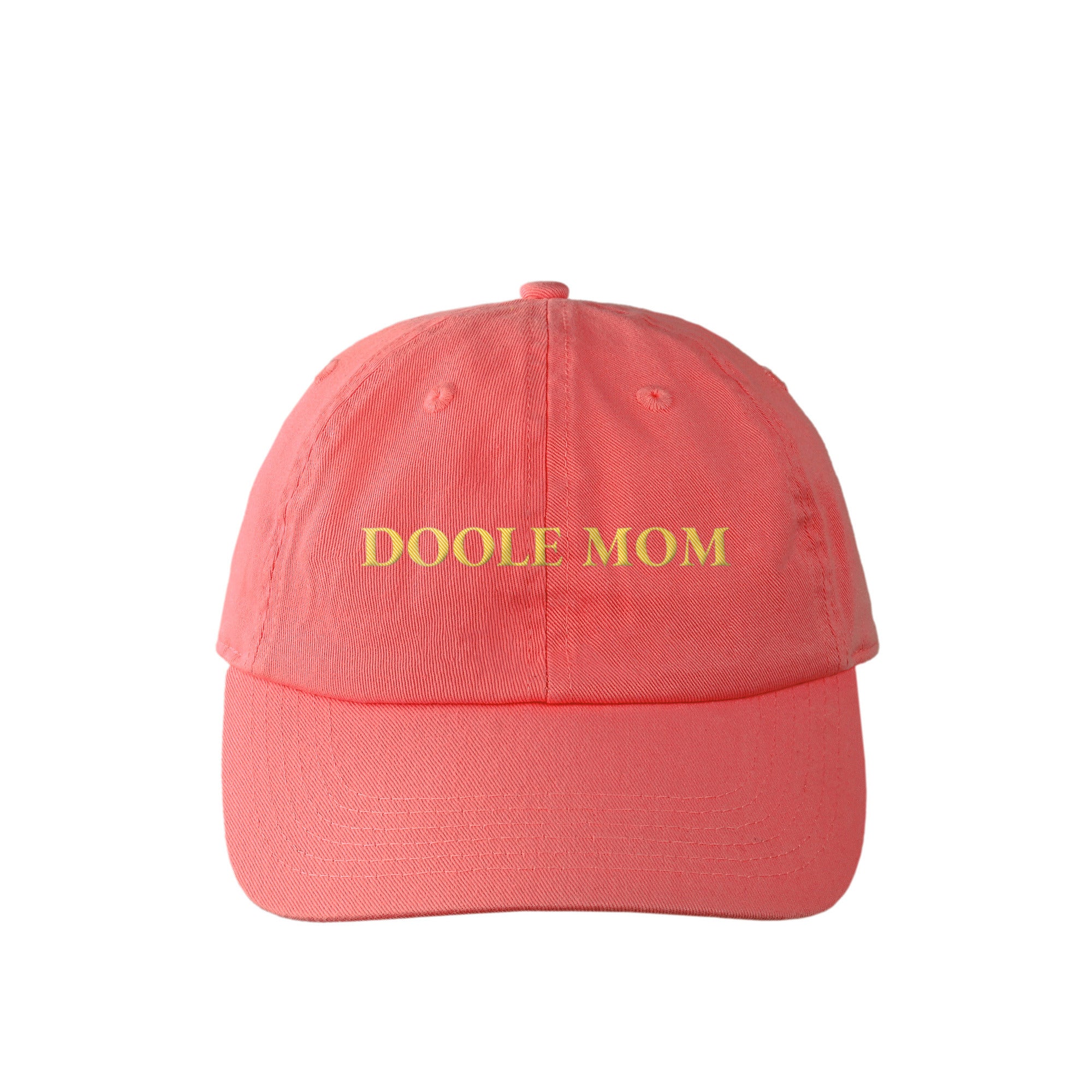 DOODLE MOM キャップ｜カラフルロゴキャップ coral image