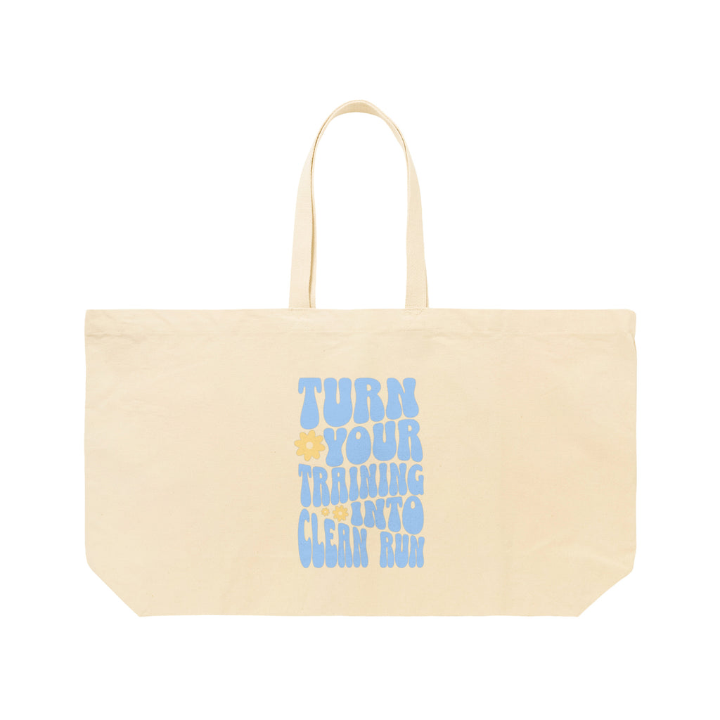 TURN YOUR TRAINING INTO A CLEAN RUN｜ビッグキャンバストートバッグ natural image