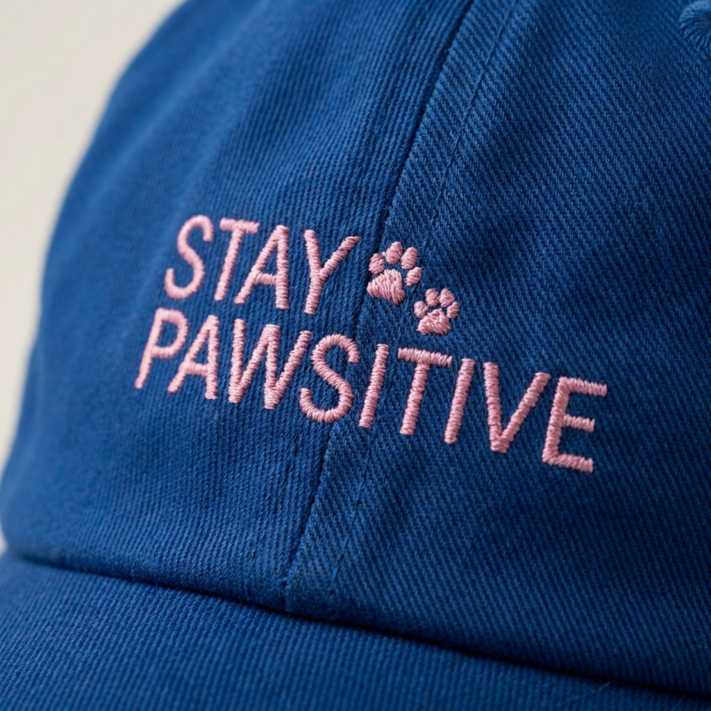STAY PAWSITIVE カラフルキャップ
