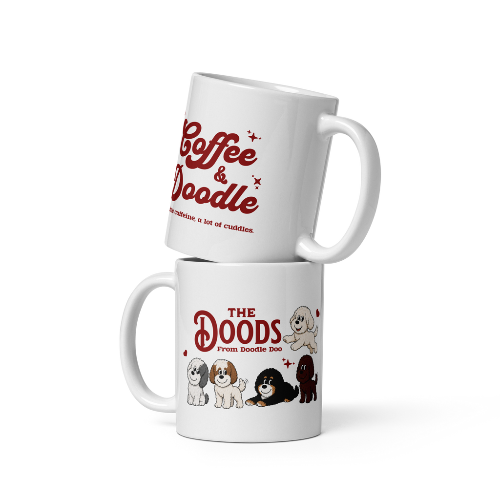 Coffee & Doodle マグカップ｜ドゥードル好き コーヒーマグ 犬好き マグカップ